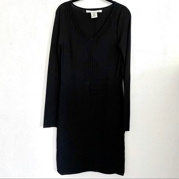 Max Studio Long Sleeve Black Bandage Dress Size Medium - Picture 12 of 12